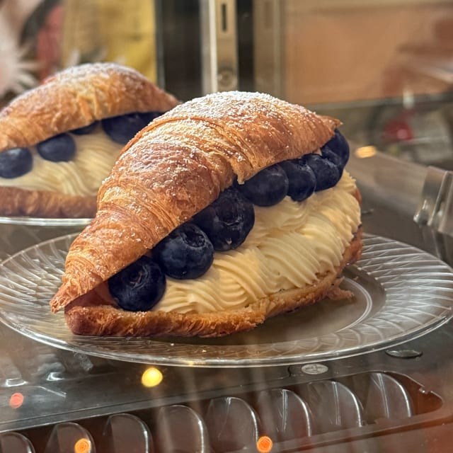 Blueberry and Cream Croissant.